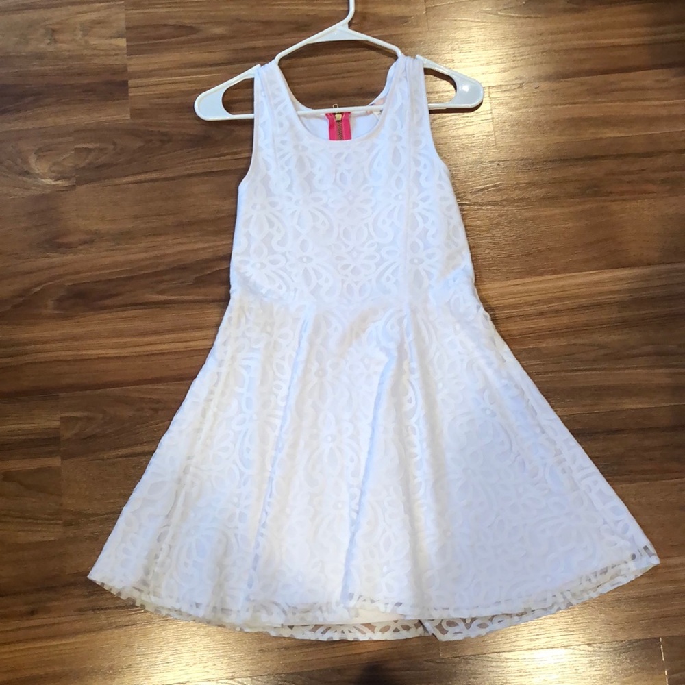 sally miller white dress in size 14 (children’s)